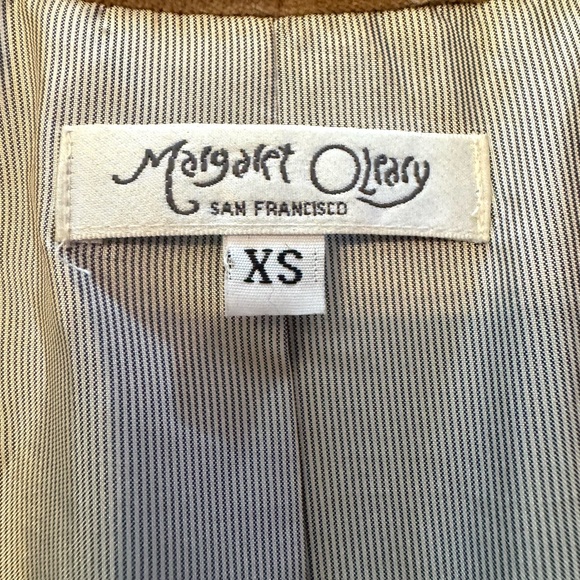 Vintage Long Velvet Coat camel Tan XS Overcoat Western Boho bohemian Chic brown - Picture 5 of 13